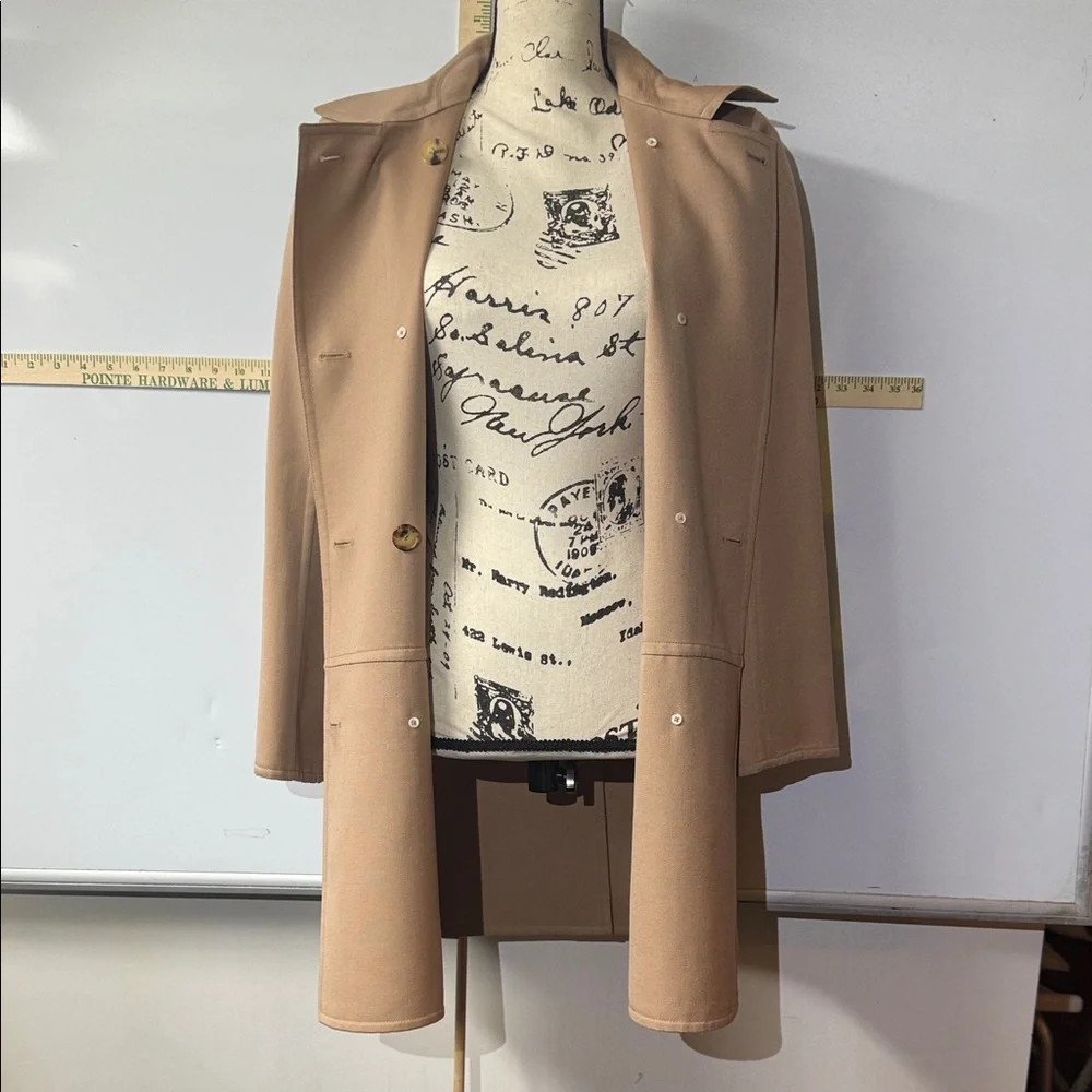 Vintage Hermes Camel Double-Breasted Trench Coat - SPECTACULAR COAT! - Picture 11 of 17